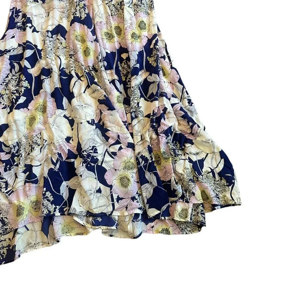 Yumi Kim Bora Bora Navy Dream Maxi Dress Sleeveless Silk Size Medium Women's - Picture 13 of 16